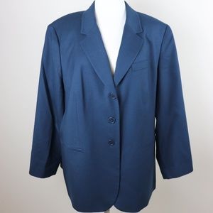 Talbot Woman Teal Wool Jacket Size 18W NWT